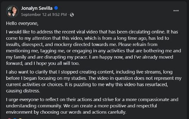 Social Media User Shares Leaked Footage of Jonalyn Sevilleja