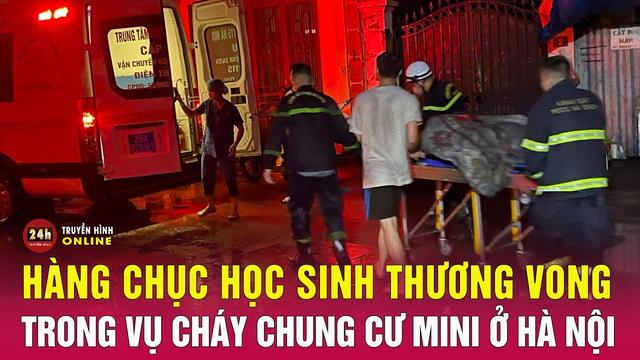 Hàng chục người được cứu từ vụ cháy chung cư mini ở Hà Nội
